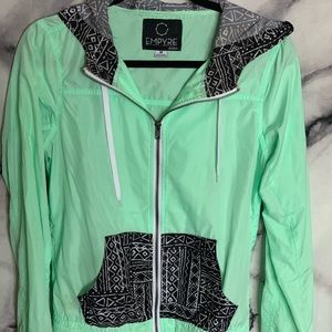 Tribal print windbreaker